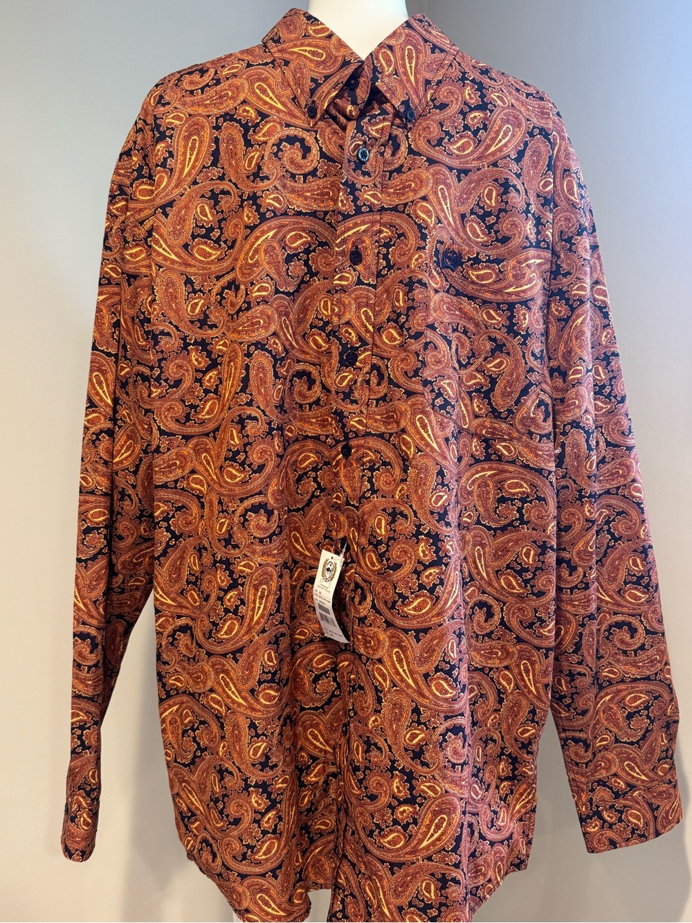 Cinch NWT Paisley Western Button Up Shirt Men’s XL Long Sleeve Cotton